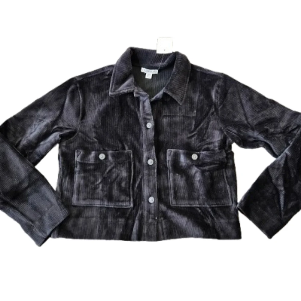 Crewcuts Girls Corduroy Shirt Jacket, Small/ 6-7, Black
